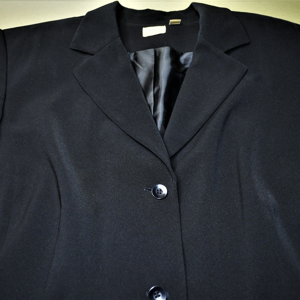 Caslon Black Lined Button Up Blazer Suit Jacket - Picture 4 of 8